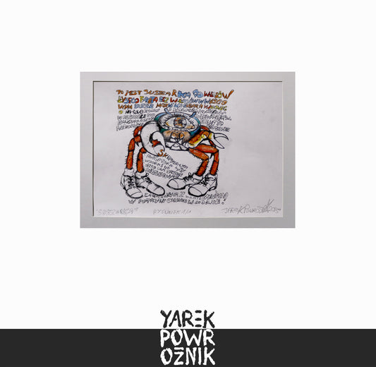 Suszarka- rysunek ołówkiem na papierze